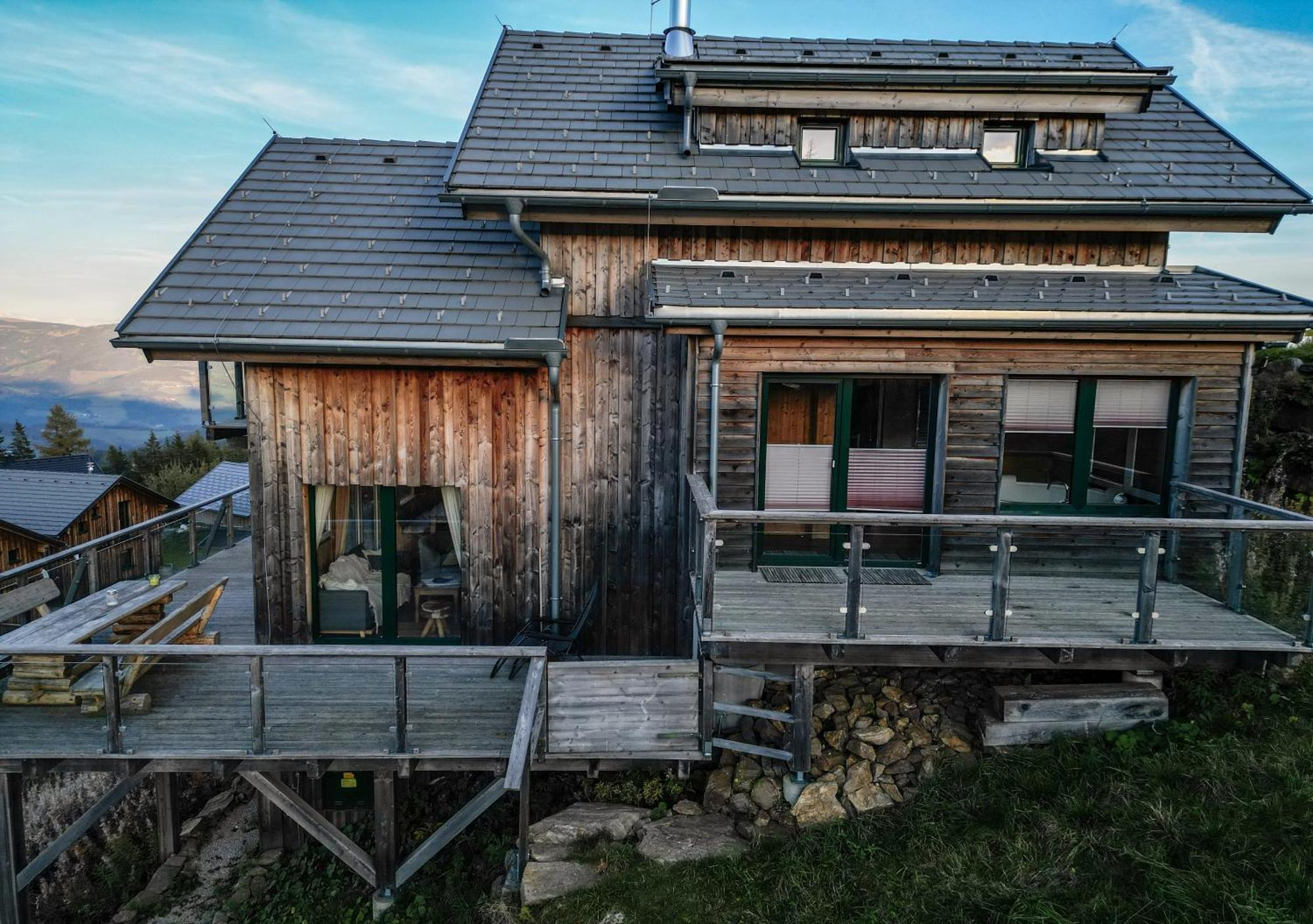 1A Chalet "Wolke" Wandern, Grillen, Wellness Im Traumhaus Wolfsberg Buitenkant foto