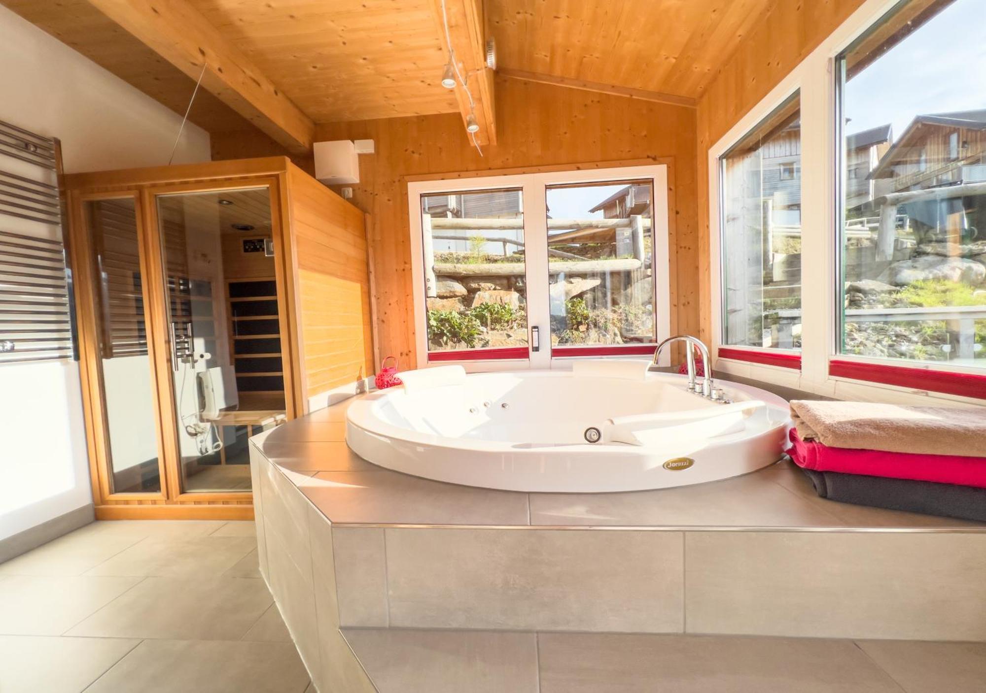 1A Chalet "Wolke" Wandern, Grillen, Wellness Im Traumhaus Wolfsberg Buitenkant foto